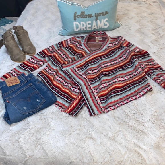 Alice Moon by Anthropologie beautiful boho style open front cardigan size Small - Picture 2 of 12